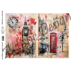 Ριζόχαρτο Artistic Design για Decoupage Α4, Retro London / MRS710