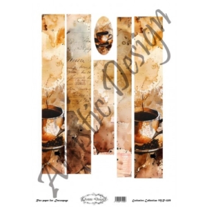 Ριζόχαρτο Artistic Design για Decoupage 30x40cm, Λαμπάδα coffee