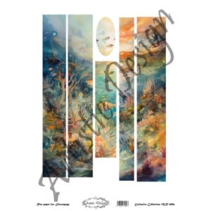 Ριζόχαρτο Artistic Design για Decoupage 30x40cm, Λαμπάδα Underwater