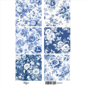 Ριζόχαρτο Maja’s Memories, 30x42cm, Blue Flowers, MDR1087