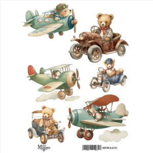 Ριζόχαρτο Maja’s Memories, 22.5x32cm, Αρκουδάκια πιλότοι, MDRA4235