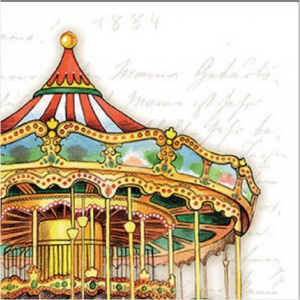 Χαρτοπετσέτα για decoupage, 1τεμ, Χριστουγεννιάτικο Καρουζέλ 33319095