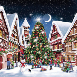 Χαρτοπετσέτα για decoupage, 1τεμ, Χριστουγεννιάτικη αγορά 33319055