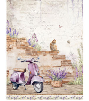 Ριζόχαρτο ντεκουπάζ Stamperia 21x29cm A4, Lavender, Vespa DFSA4885