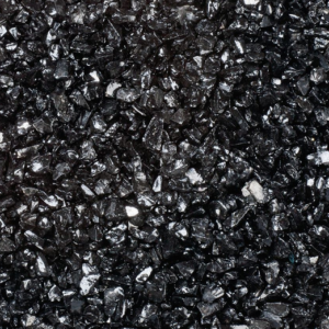Πέτρες γυάλινες διακοσμητικές 1-4 mm, 200gr, μαύρες