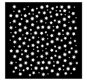 Thick Stencil 18x18cm, Stamperia, Classic Christmas, Star background KSTDQ112