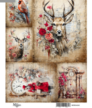 Ριζόχαρτο Maja’s Memories, 22.5x32cm, Τάρανδοι και πουλιά, MDRA4262