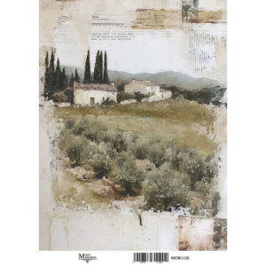 Ριζόχαρτο Maja’s Memories, 30x42cm, Αγρόκτημα με ελαιώνα, MDR1120