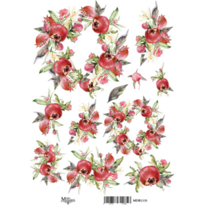 Ριζόχαρτο Maja’s Memories, 30x42cm, Στεφάνι με ρόδια, MDR1135