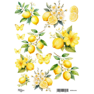 Ριζόχαρτο Maja’s Memories, 21×29.7cm, Μπουκέτα με λεμόνια, MDRA4306
