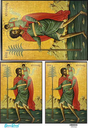 Ριζόχαρτο για Decoupage, Άγιος Χριστόφορος
