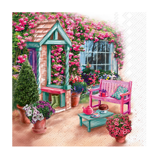 Χαρτοπετσέτα decoupage, 1 τεμ, Καφές στην αυλή L1077900 1 Χαρτοπετσέτα decoupage, 1 τεμ, Καφές στην αυλή L1077900