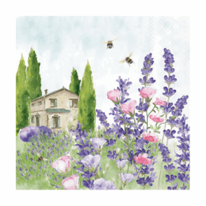 Χαρτοπετσέτα για decoupage, 1τεμ, Κήπος με λεβάντες 13319840