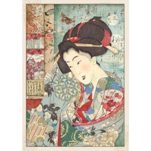 Ριζόχαρτο ντεκουπάζ Stamperia 21x29cm A4, GEISHA, DFSA4392
