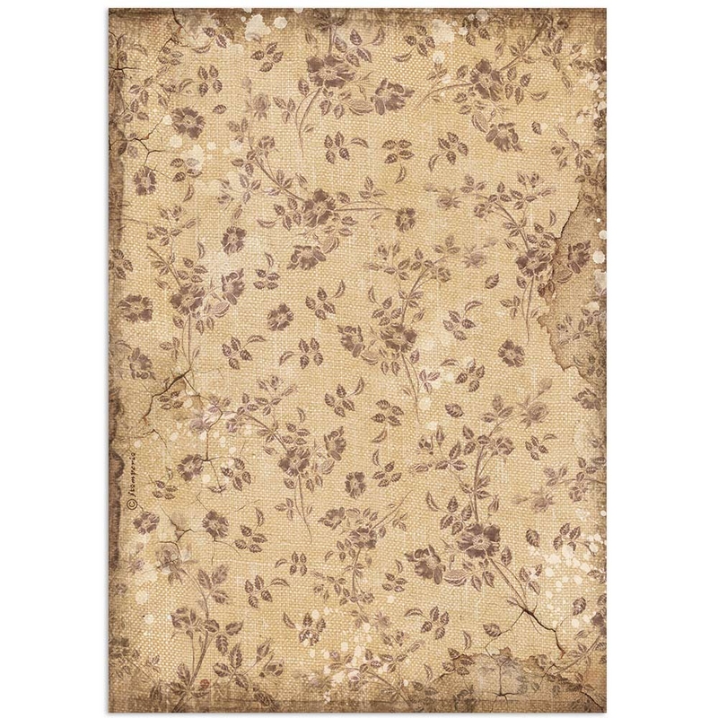 Ριζόχαρτο ντεκουπάζ Stamperia 21x29cm A4, Lady Vagabond Lifestyle texture, Floral pattern, 1 Ριζόχαρτο ντεκουπάζ Stamperia 21x29cm A4, Lady Vagabond Lifestyle texture, Floral pattern,