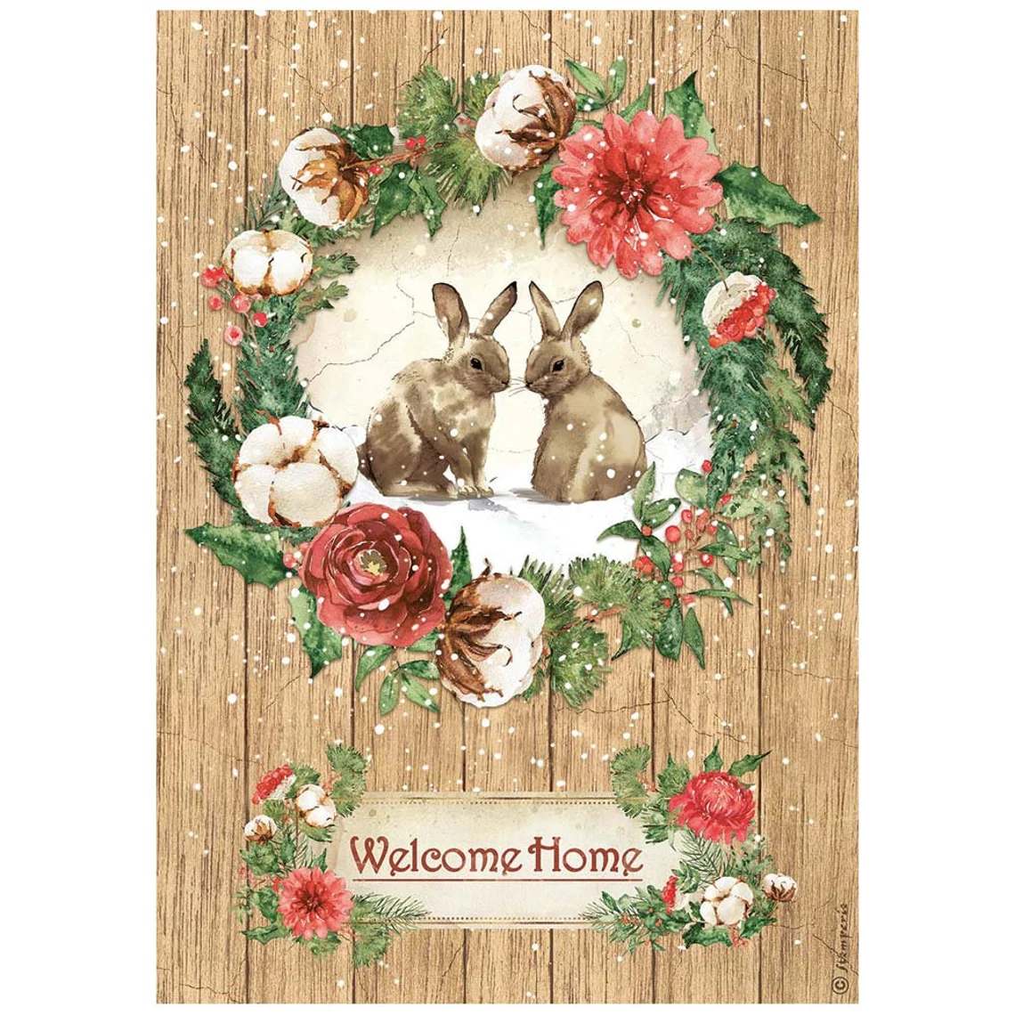 Ριζόχαρτο ντεκουπάζ Stamperia 21x29cm A4, Home BUNNIES , DFSA4705 1 Ριζόχαρτο ντεκουπάζ Stamperia 21x29cm A4, Home BUNNIES , DFSA4705