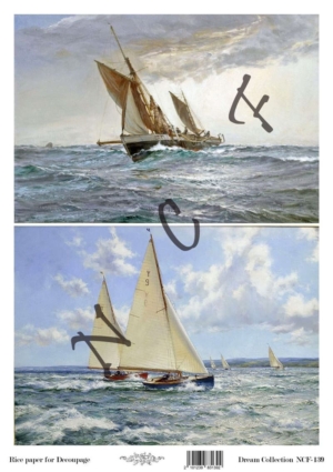 Ριζόχαρτο Artistic Design για Decoupage 30x40cm, Dream collection Ιστιοφόρα