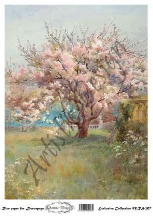 Ριζόχαρτο Artistic Design για Decoupage Α4, Ανθισμένη κερασιά