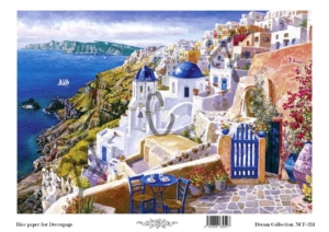 Ριζόχαρτο NCF για Decoupage 30x40cm, Dream collection Santorini