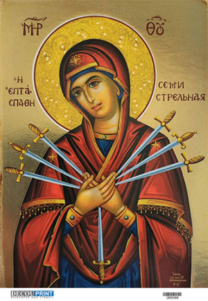 Ριζόχαρτο για Decoupage  Παναγία Επτάσπαθη