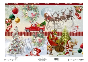 Ριζόχαρτο Artistic Design για Decoupage 30x42cm, marry Christmas