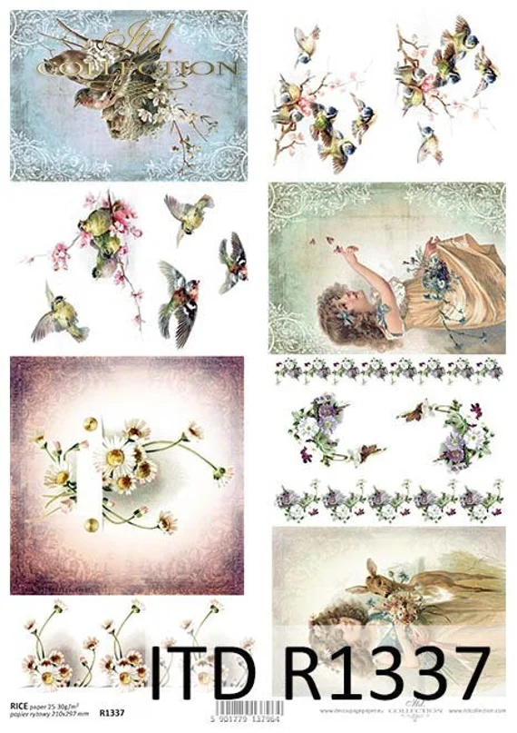 Ριζόχαρτο πασχαλινό ITD Collection, 21x29cm, 1 Ριζόχαρτο πασχαλινό ITD Collection, 21x29cm,