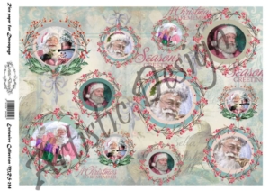 Ριζόχαρτο ντεκουπάζ  21x29cm A4, Χριστουγεννιάτικο