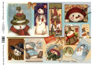 Ριζόχαρτο ντεκουπάζ  21x29cm A4, Χριστουγεννιάτικο