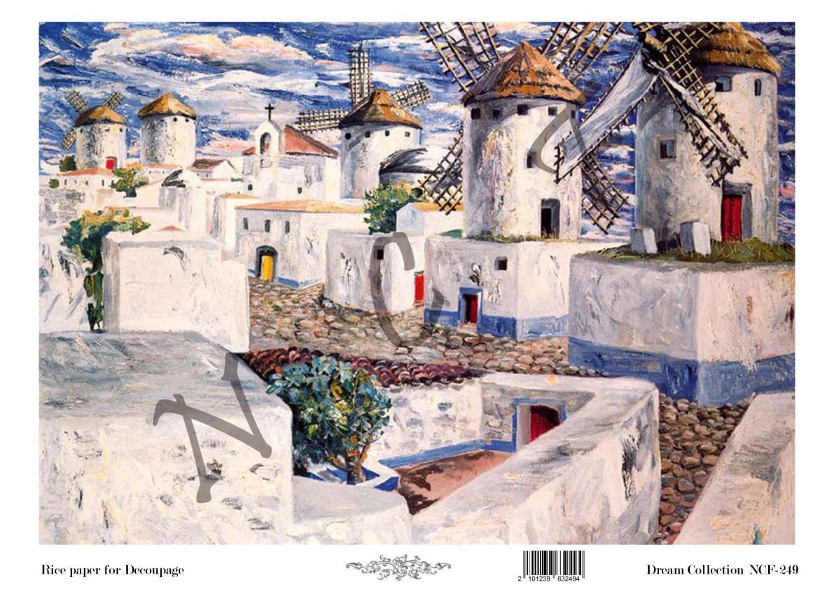 Ριζόχαρτο Artistic Design για Decoupage 30x40cm, Dream collection Mykonos 2 1 Ριζόχαρτο Artistic Design για Decoupage 30x40cm, Dream collection Mykonos 2
