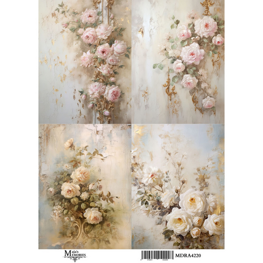 Ριζόχαρτο Maja’s Memories, 22.5x32cm, Σύνθεση με τριαντάφυλλα, MDRA4220 1 Ριζόχαρτο Maja’s Memories, 22.5x32cm, Σύνθεση με τριαντάφυλλα, MDRA4220
